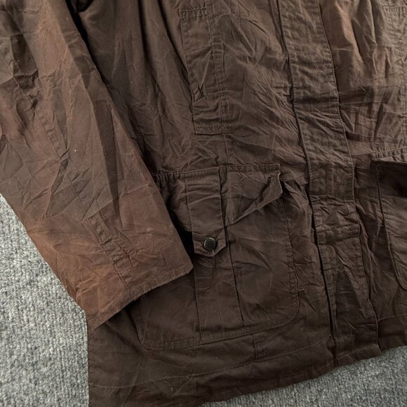 Barbour Flyweight Urban Jacket Tartan Lined Waxed Brown Women Full Zip Size 16 - Picture 3 of 16